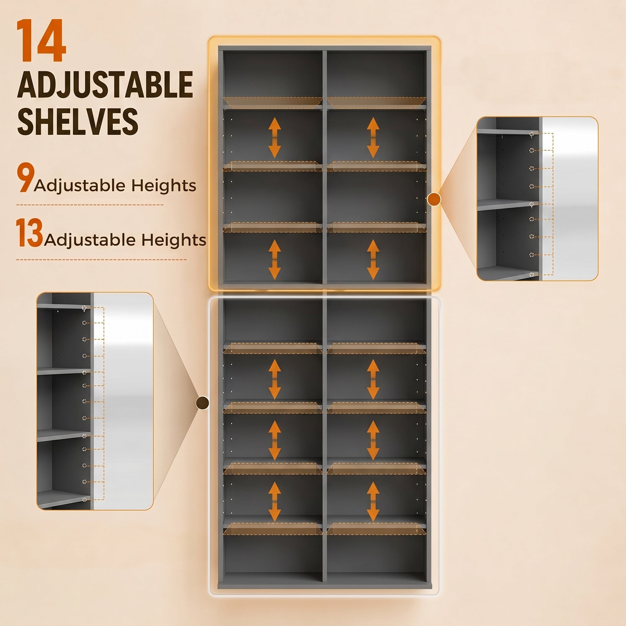HOMCOM 640 CD Storage Tower - Grey