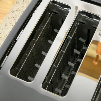 HOMCOM Four-Slice Honeycomb Toaster - Grey 