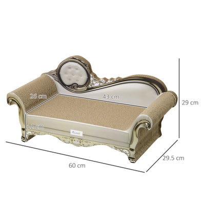 PawHut Cat Furniture, with Scratching Pad & Catnip - Brown 