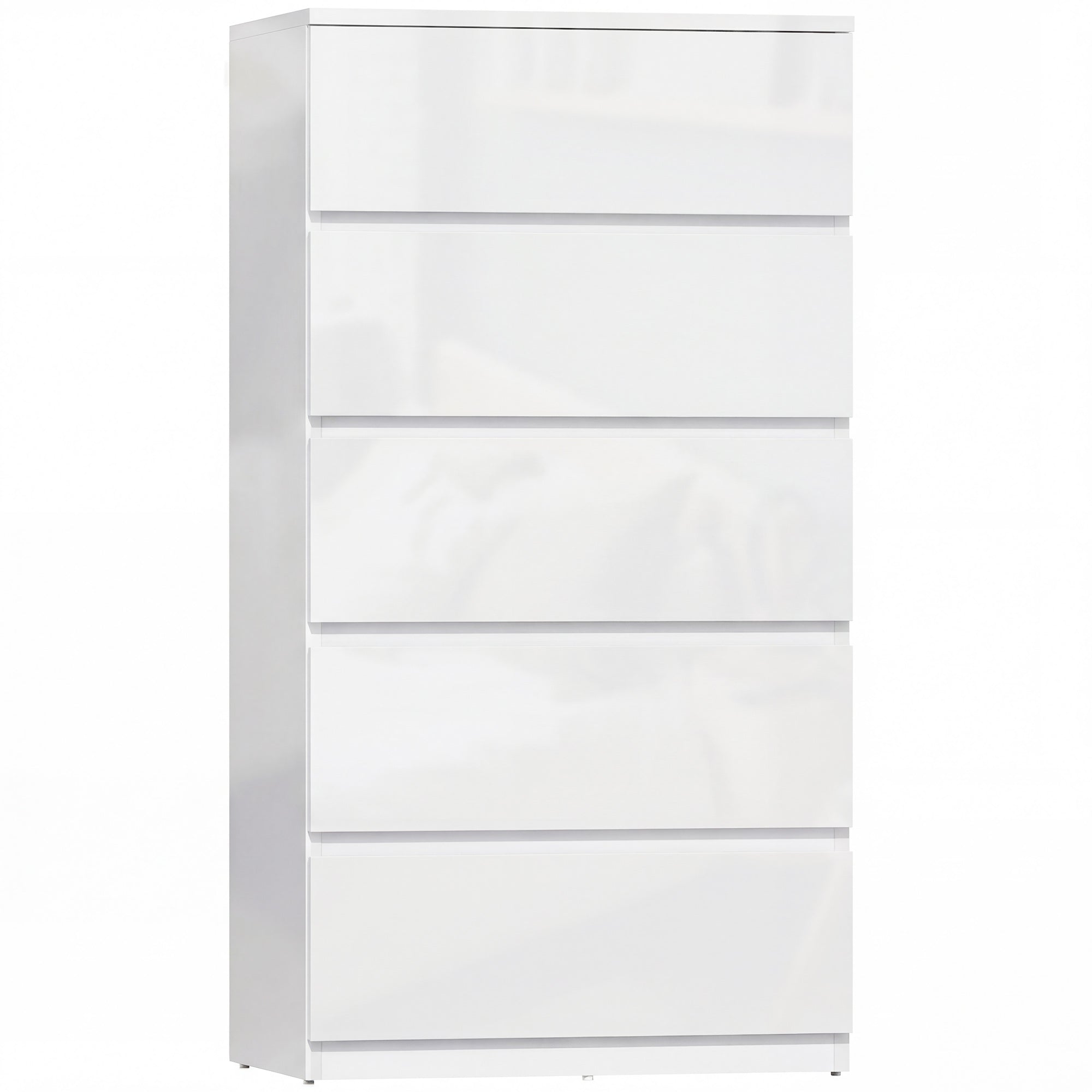 HOMCOM Chest of Drawers, 5-Drawer Storage Cabinets, Modern Dresser, Storage Drawer Unit for Bedroom 