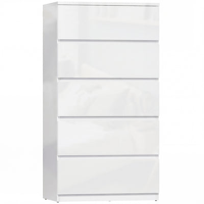 HOMCOM Chest of Drawers, 5-Drawer Storage Cabinets, Modern Dresser, Storage Drawer Unit for Bedroom 