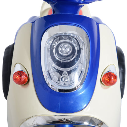HOMCOM Kids Electric Ride On Toy Car 6V Electric Motorbike with Chargeable Battery Headlight and Music for 3-5 Years - Blue 
