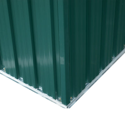 Outsunny Metal Garden Storage Shed, Tool Storage House with Double Sliding Doors and Lightsky Panels, 8.5 x 4ft 