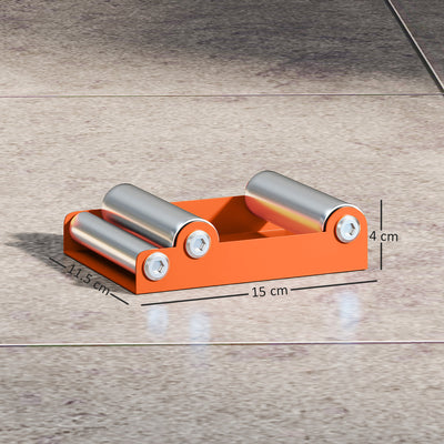 HOMCOM Motorcycle Wheel Cleaning Roller Stand with Steel Frame, Aluminium Rollers, Motorcycle Maintenance Stand for Tyre Cleaning and Chain Lubrication, Fit Tyre Width < 180mm, Bikes < 485lb, Orange 