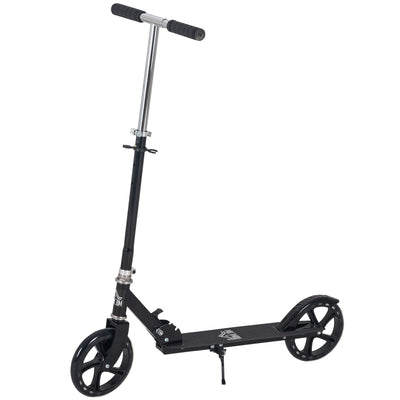 HOMCOM Kids Scooter Teenager Kick Scooter Foldable 4 Levels Adjustable Height with Rear Fender Brake for 7-14 Years 