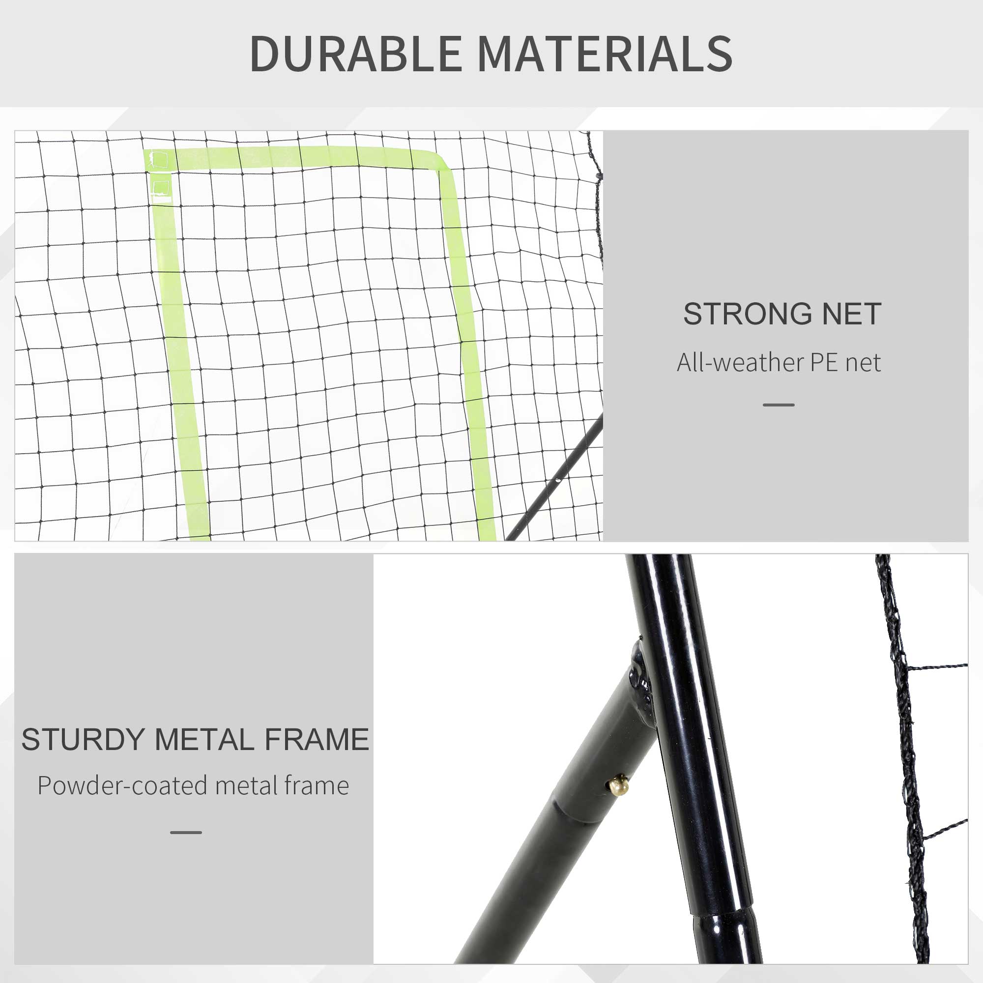 HOMCOM Baseball Rebounder Net Teens Adults Game Spot Softball Training Aid Practise Target Strike Shot Goal Play 