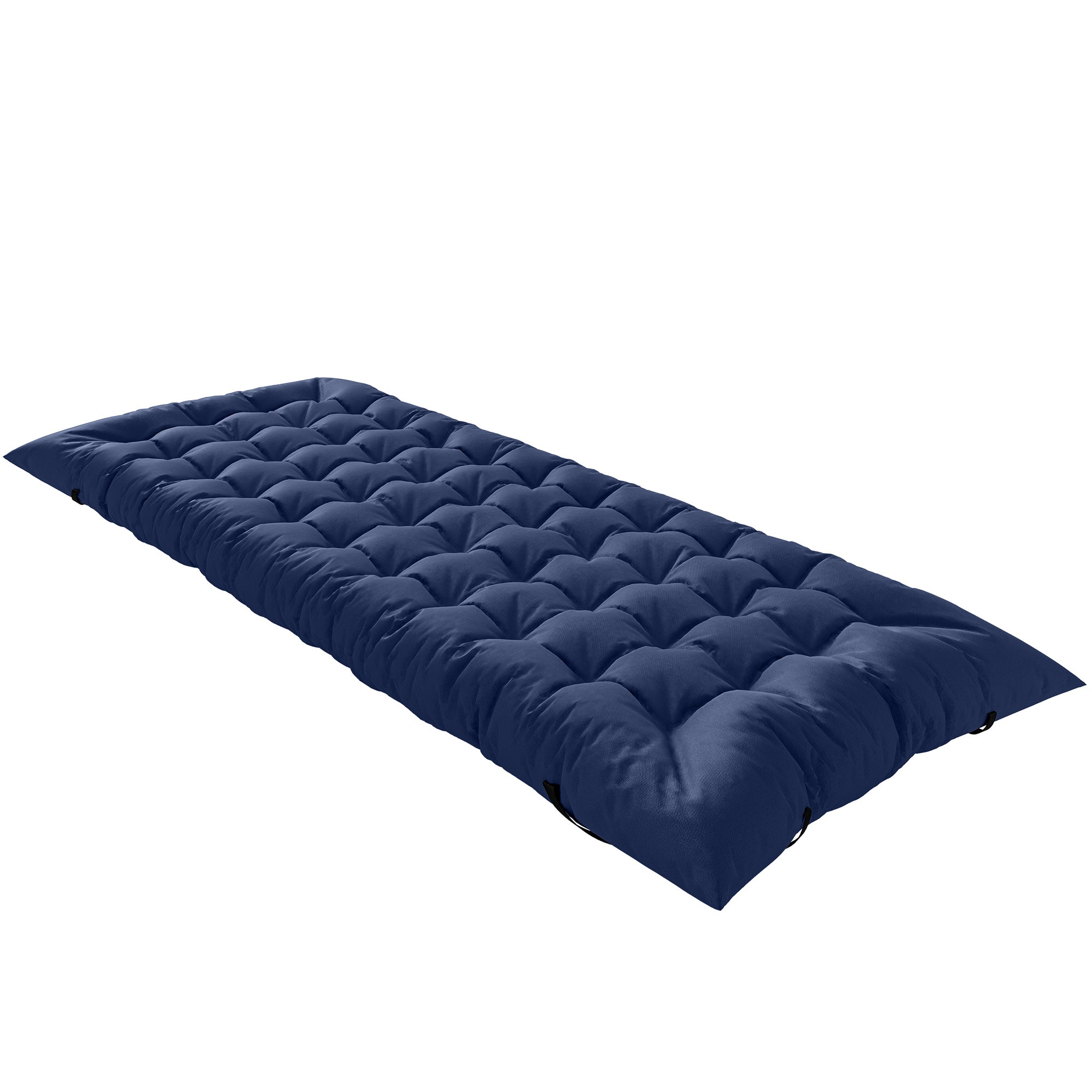 Outsunny Sleeping Mat, Foldable Camping Mattress Pad with Four Corner Elastic Straps, Dark Blue 