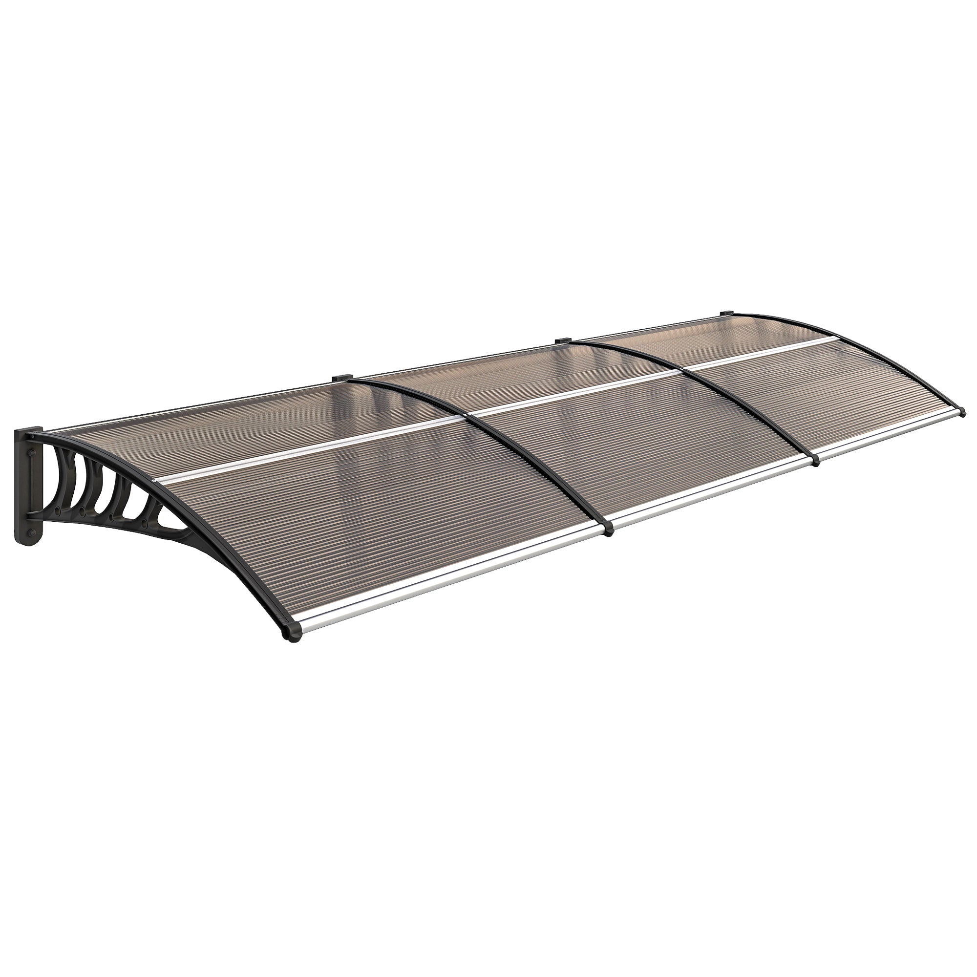 Outsunny Front Door Canopy, Outdoor Awning, Rain Shelter, 303 x 96cm , Brown 