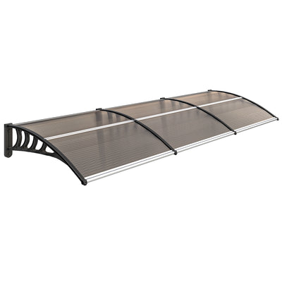 Outsunny Front Door Canopy, Outdoor Awning, Rain Shelter, 303 x 96cm , Brown 