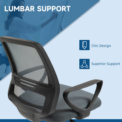 Vinsetto Ergonomic Mesh Back Drafting Chair Draughtsman Chair with Adjustable Height, Grey 