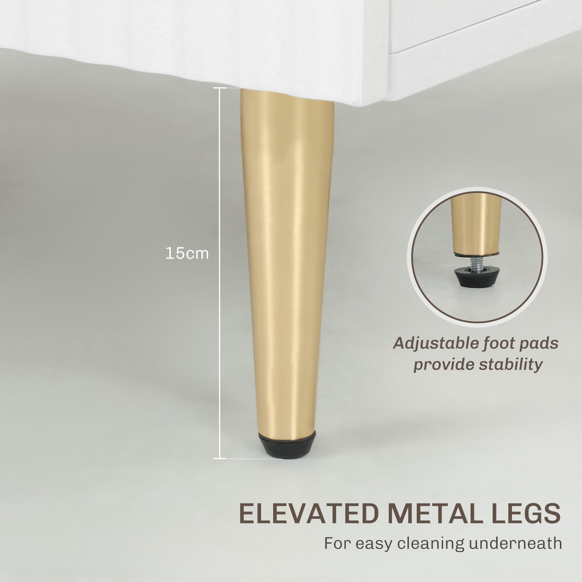 HOMCOM Adjustable Shelf Sideboard - White 