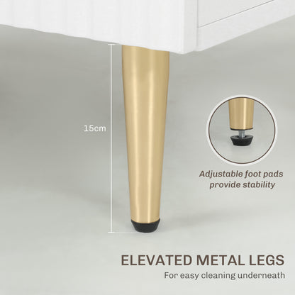 HOMCOM Adjustable Shelf Sideboard - White 