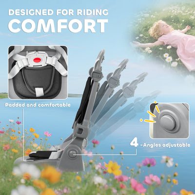 AIYAPLAY 6 in 1 Foldable Kids Trike with Adjustable Parent Handle & Canopy for Ages 1-5, Black 