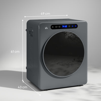 HOMCOM 4kg Compact 40-60℃  Tumble Dryer - Grey 