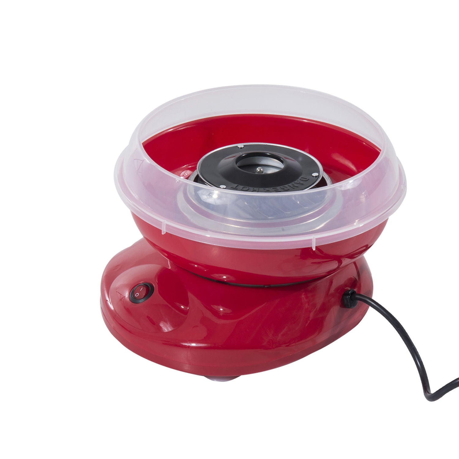 HOMCOM Candy Floss Machine Electric Cotton Candy Maker Gadgetry 450W (Red) 