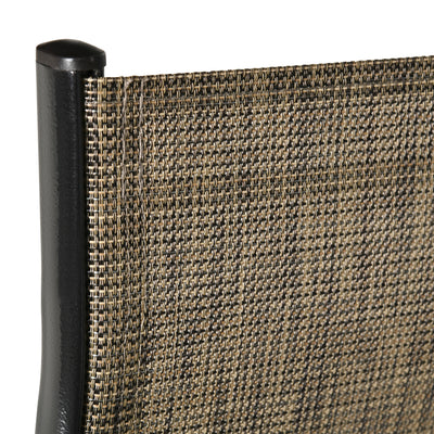 Outsunny Set of Four Stackable Mesh Seat Chairs - Mixed Brown 