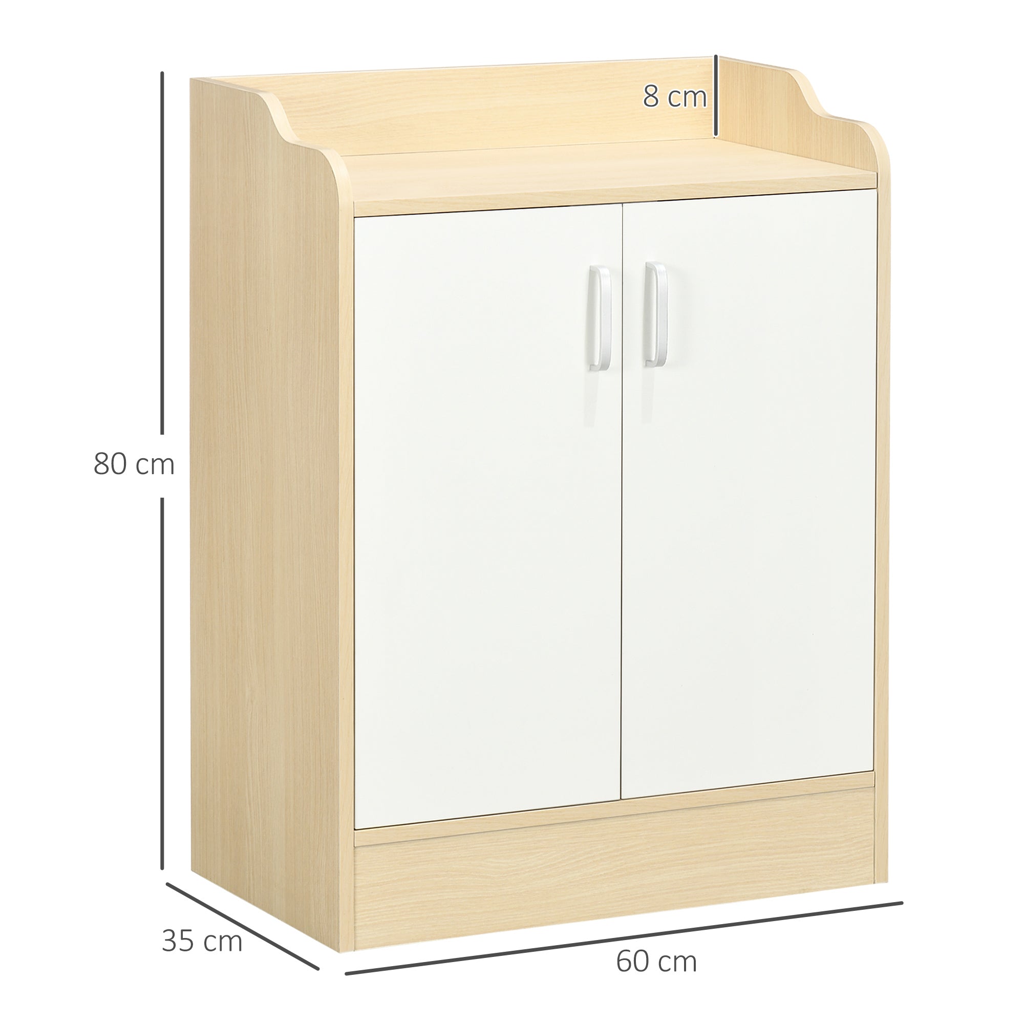 HOMCOM Shoe Storage Cabinet, 2 Door Shoe Cupboard with Adjustable 3 Shelves for 9 Pairs of Shoes for Hallways, Living Room 