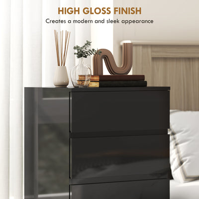 HOMCOM Chest of Drawers, 5-Drawer Storage Cabinets, Modern Dresser, Storage Drawer Unit for Bedroom 