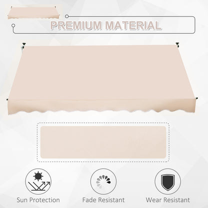 Outsunny 3x1.5m  Adjustable Outdoor Aluminium Frame Awning Beige 