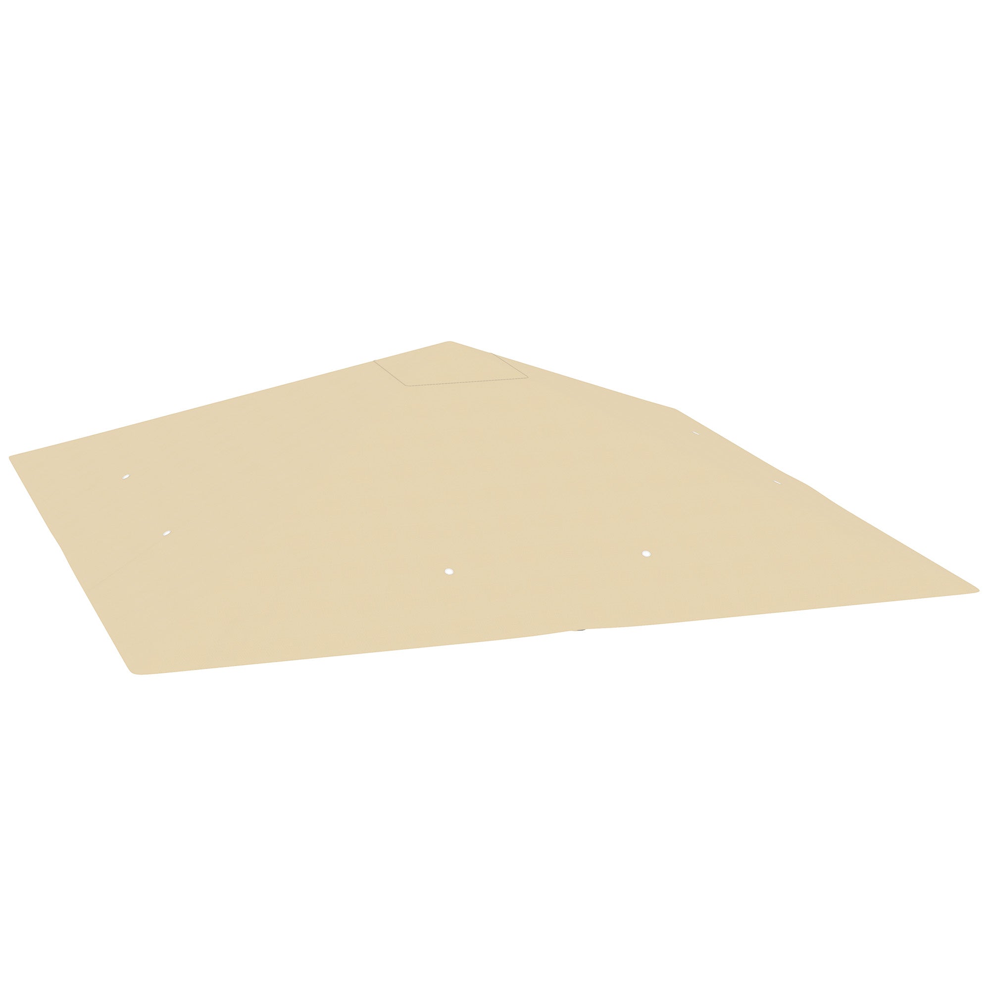Outsunny 3 x 3(m) Gazebo Canopy Replacement Cover, Garden Gazebo Roof Replacement with Drain Holes, Water Resistant PVC Coating, 370g/\'e3\'8e\'a1, UPF30+, TOP COVER ONLY, Beige