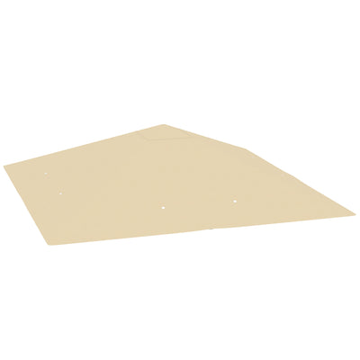 Outsunny 3 x 3(m) Gazebo Canopy Replacement Cover, Garden Gazebo Roof Replacement with Drain Holes, Water Resistant PVC Coating, 370g/\'e3\'8e\'a1, UPF30+, TOP COVER ONLY, Beige 