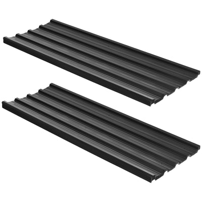 Outsunny Corrugated Roofing Sheets, Pack of 24, Galvanised Metal Roofing Sheets for Greenhouse, Garage, Storage Shed, Carport, 129 x 45cm, Dark Grey 