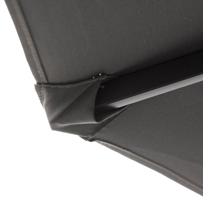 Outsunny 4.6M Sun Umbrella Canopy Double-sided Crank Sun Shade w/ Cross Base Grey 