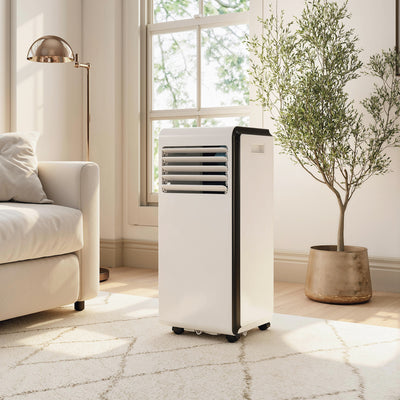 HOMCOM Portable Air Conditioner 7000 BTU, 4-in-1 Air Conditioning Unit with Cooling, Dehumidifier, Fan, Sleep Mode, White 