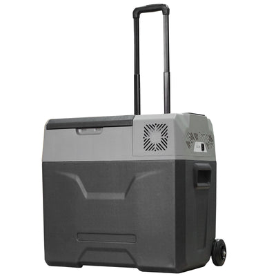 HOMCOM Car Refrigerator, Portable 12/24V 50 Litre Compressor Fridge Freezer, Electric Cooler Box for Camping, Travel, Picnic, Down to -20\'e2\'84\'83 
