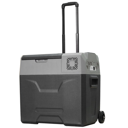 HOMCOM Car Refrigerator, Portable 12/24V 50 Litre Compressor Fridge Freezer, Electric Cooler Box for Camping, Travel, Picnic, Down to -20\'e2\'84\'83