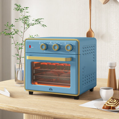 HOMCOM 20L 90-230\'e2\'84\'83 Mini Electric Oven - Blue
