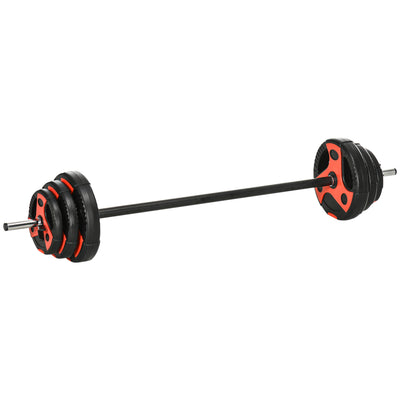 SPORTNOW 20kg Adjustable Barbell Weights Set for Home Gym, Strength Training 