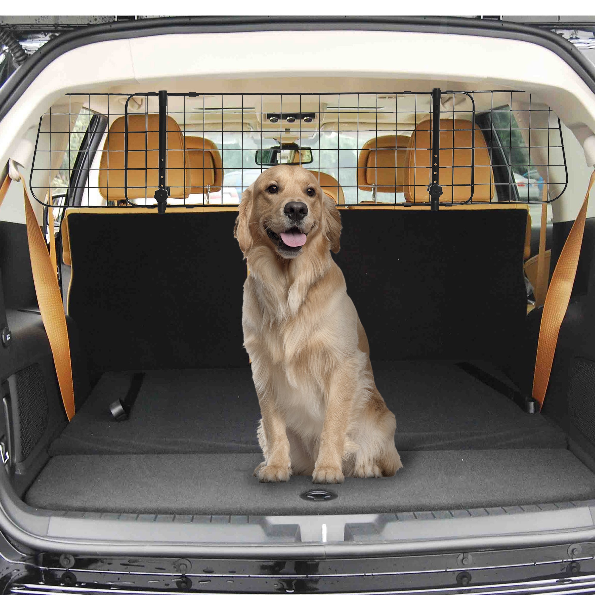 PawHut Heavy Duty Pet Dog Car Barrier Black 