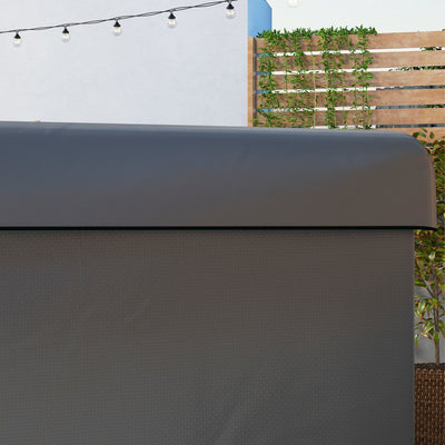 Outsunny Patio 3 Seater Swing Chair Bench Cover Outdoor Garden Furniture Rain Protection Cover Protector Waterproof Anti-UV, 215L x 155W x 150Hcm, Dark Grey 