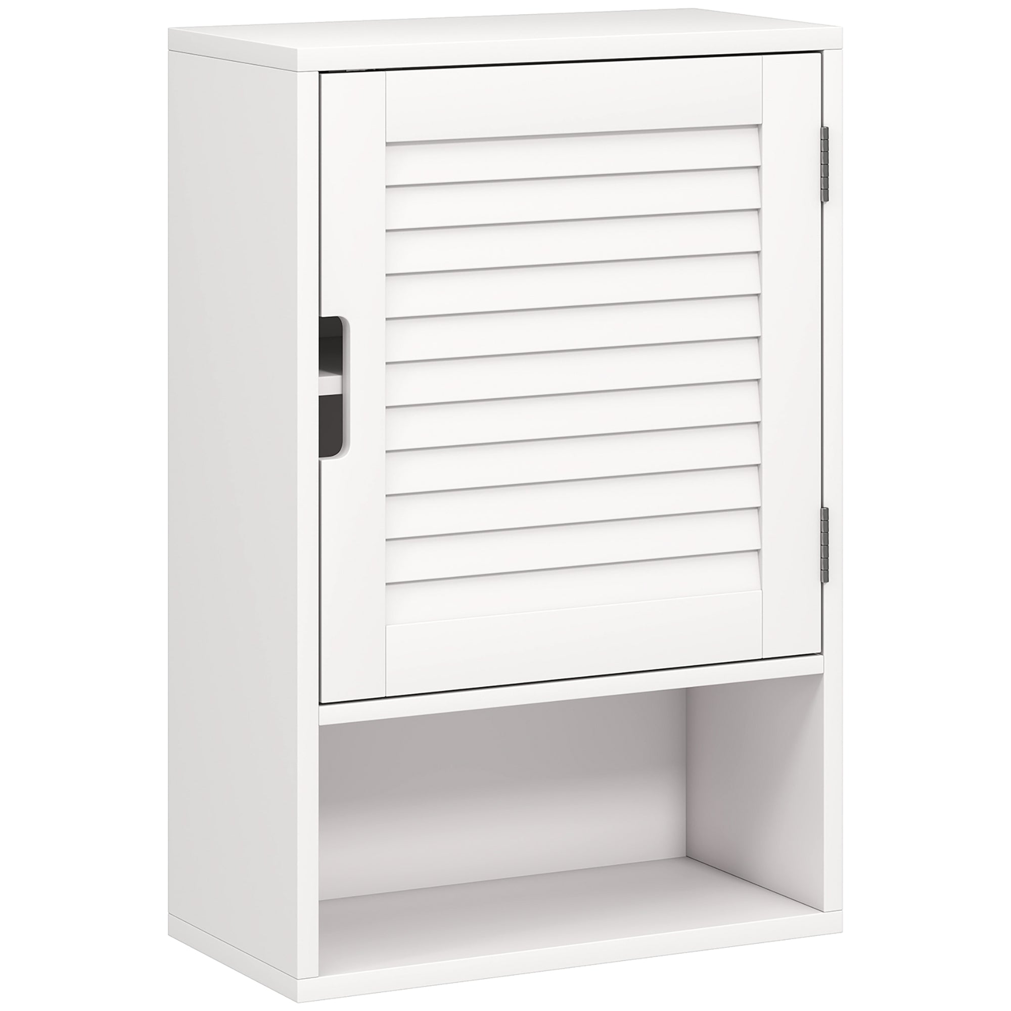 HOMCOM Bathroom Cabinet, Wall Mounted Storage Cabinet with Adjustable Shelves, 40 x 20 x 60 cm, White 