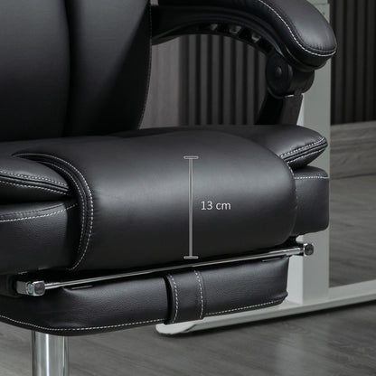 Vinsetto Six Point Vibrating Massage Office Chair - Black 