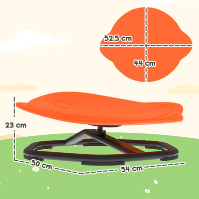 AIYAPLAY Planet-Shaped-kids Swivel Chair, Sensory Spinning Chair for Balance, Coordination Training, Orange 