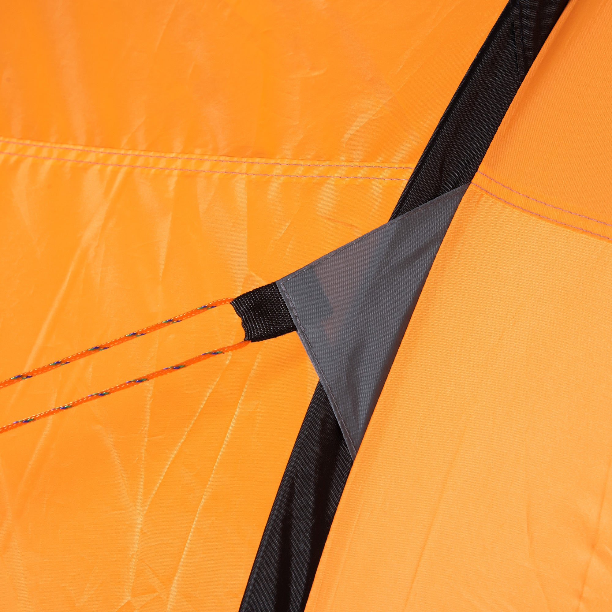 Outsunny 4-5 Person Pop-up Camping Tent Family Tent w/ 2 Mesh Windows & PVC Windows Portable Carry Bag for Outdoor Trip, Orange