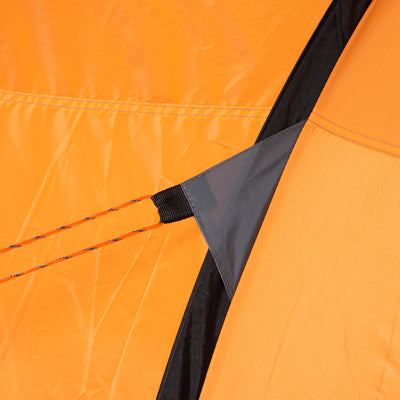 Outsunny 4-5 Person Pop-up Camping Tent Family Tent w/ 2 Mesh Windows & PVC Windows Portable Carry Bag for Outdoor Trip, Orange 