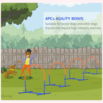 PawHut Four-Piece Portable Dog Agility Equipment - Blue 