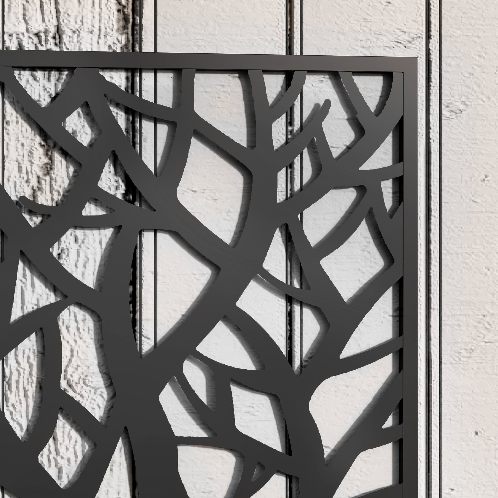 Outsunny Outdoor Metal Planter, with Back Trellis - Black 