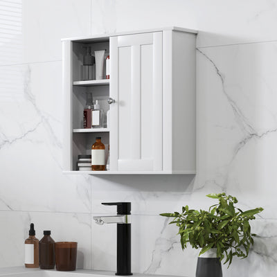 HOMCOM Clean and Simple Bathroom Storage Cabinet - White 