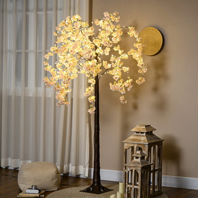 HOMCOM 450 LED Light Decorative Artificial Blossom Tree - Pink 