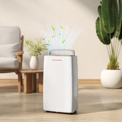 HOMCOM 16L Multi-Mode Dehumidifier, with Wheels - White 