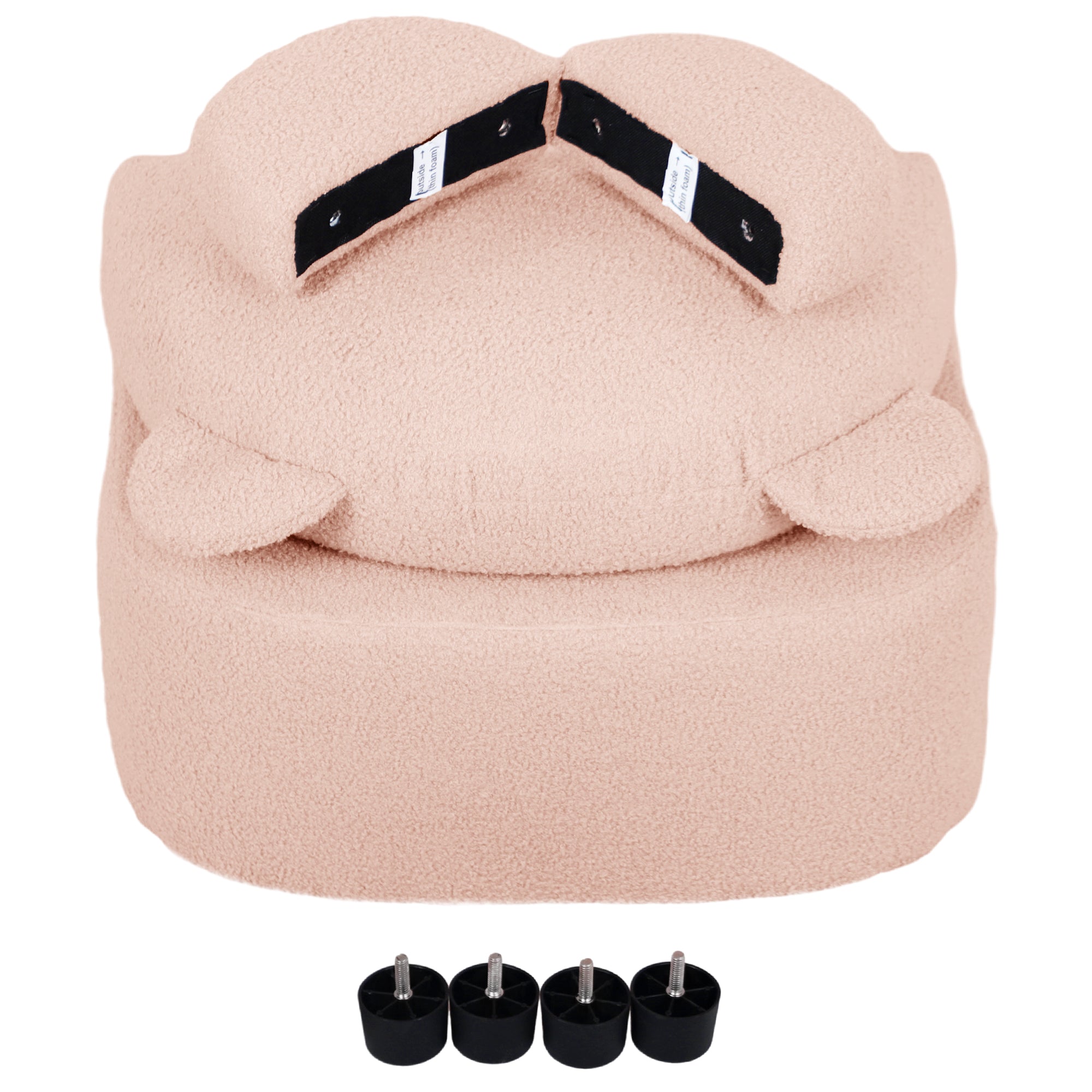AIYAPLAY Kids Armchair, Bear Shaped Toddler Chair for Bedroom Playroom Living Room, Aged 18 Months to 3 Years - Pink 