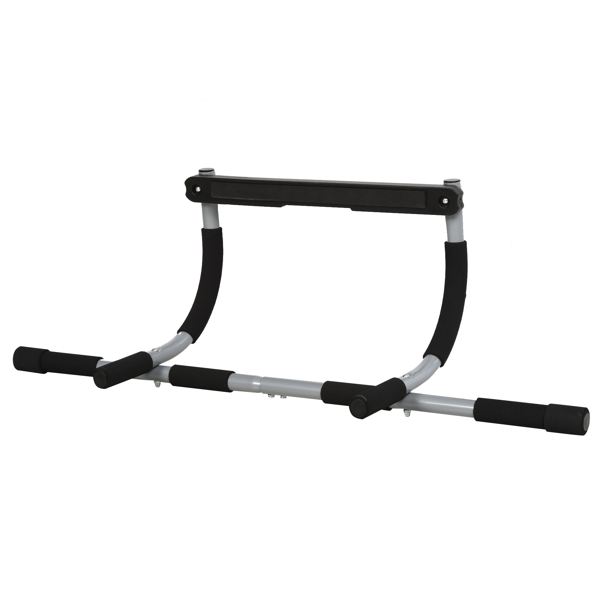HOMCOM Pull-Up Bar for Doorway, Home Fitness Door Horizontal Push up Bar for Indoor Gym Upper Body Workout, Grey 