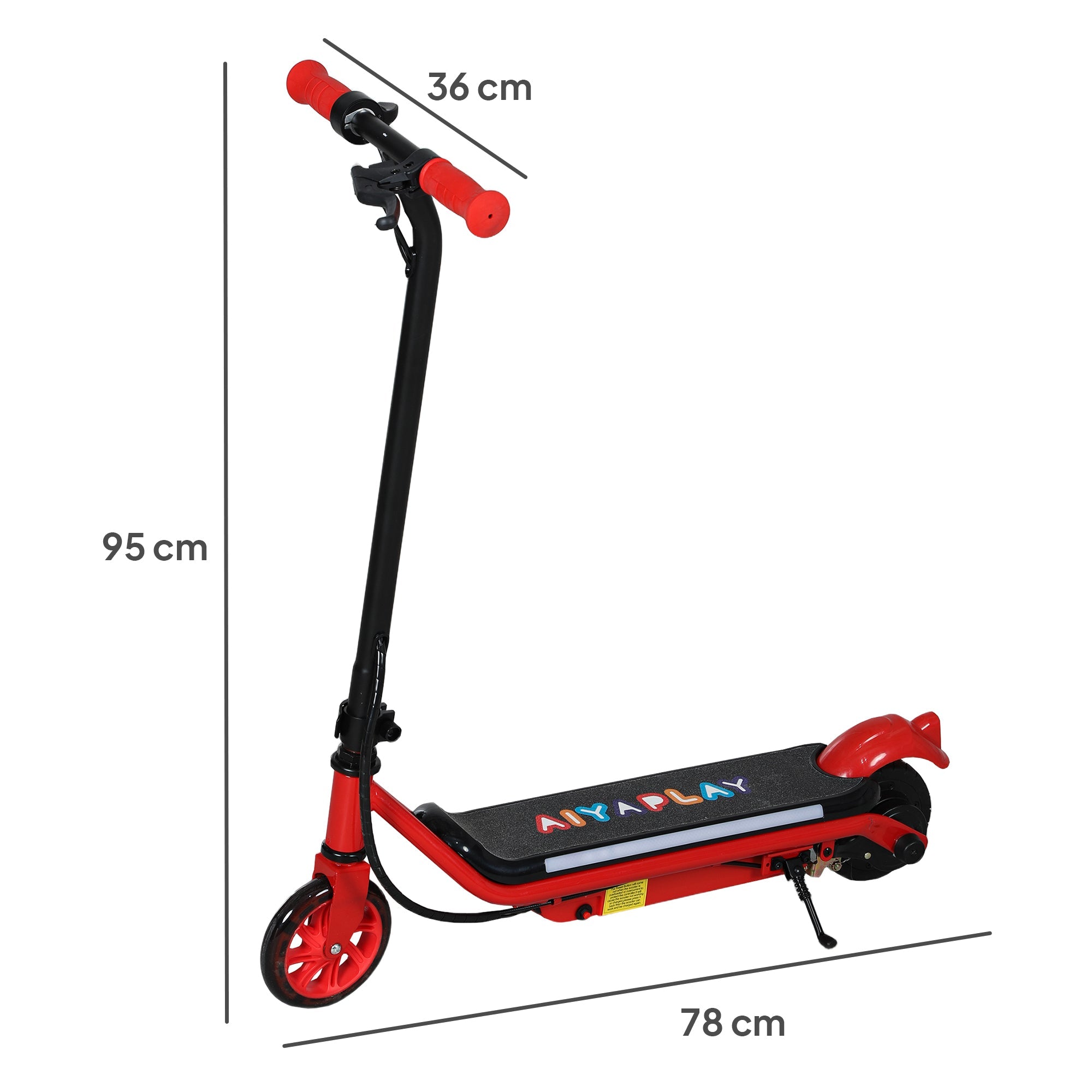 AIYAPLAY Electric Scooter for Kids Ages 6-14, with Dual Brakes, Flash Wheel and Colourful Light, Kids Electric Scooter E Scooter, Up to 12 KM/H & 10 KM, Red 