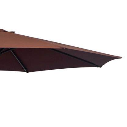 Outsunny Φ3m Hanging Umbrella Parasol-Coffee 