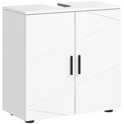 kleankin Under Sink Cabinet with Shelf - White 