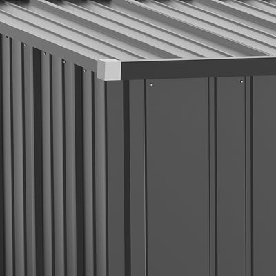 Outsunny 5.3 x 3.1ft Corrugated Steel Garden Shed - Black 